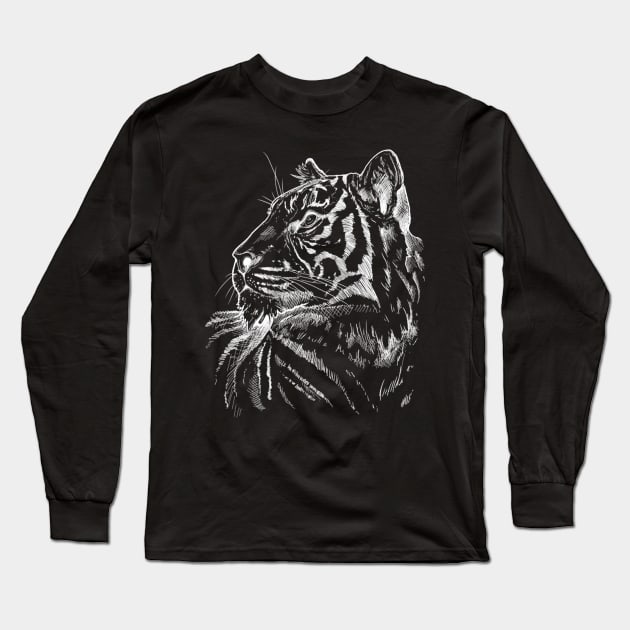 Tiger Long Sleeve T-Shirt by GnauArt